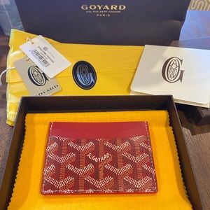 Goyard card holder Red NIB